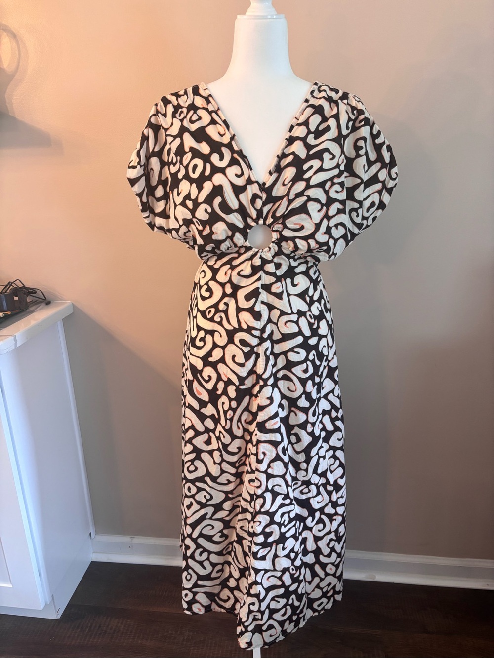 Sincerely Jules Brown and tan Printed Maxi Dress